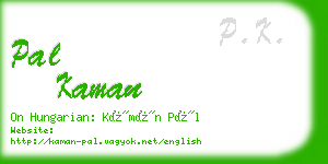 pal kaman business card